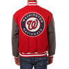 Washington Nationals JH Design Two-Tone Wool Jacket - Red/Gray