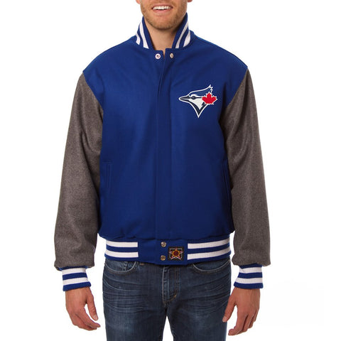Toronto Blue Jays JH Design Two-Tone Wool Jacket - Royal/Gray