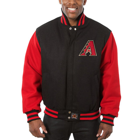 Arizona Diamondbacks JH Design Two-Tone Wool Jacket - Black/Red
