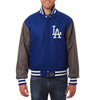 Los Angeles Dodgers JH Design Two-Tone Wool Jacket - Royal/Gray