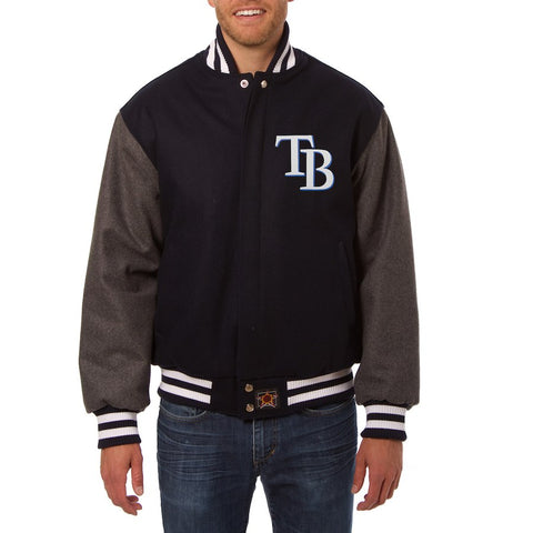 Tampa Bay Rays JH Design Two-Tone Wool Jacket - Navy/Gray