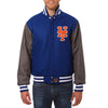 New York Mets JH Design Two-Tone Wool Jacket - Royal/Gray