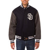 San Diego Padres JH Design Two-Tone Wool Jacket - Navy/Gray