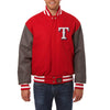 Texas Rangers JH Design Two-Tone Wool Jacket - Red/Gray
