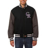 Colorado Rockies JH Design Two-Tone Wool Jacket - Black/Gray