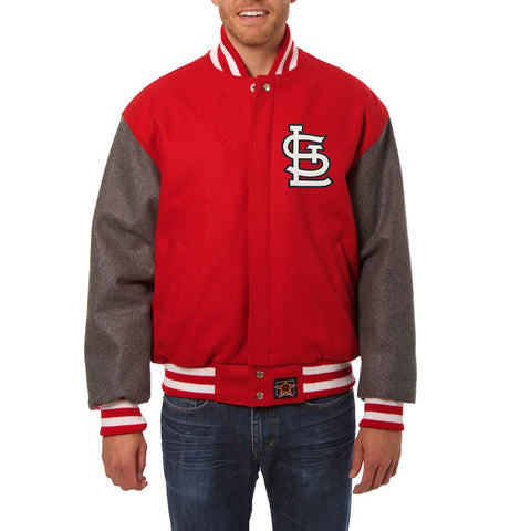 St. Louis Cardinals JH Design Two-Tone Wool Jacket - Red/Gray