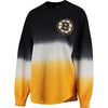 Boston Bruins   Women's Ombre Spirit Jersey Long Sleeve Oversized T-Shirt - Black/Gold