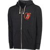 Baltimore Orioles Majestic Threads Distressed Tri-Blend Full-Zip Hoodie - Black