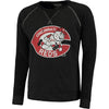 Cincinnati Reds Majestic Threads Vintage Terry Crew Raglan Sweatshirt - Black