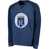 Kansas City Royals Majestic Threads Vintage Terry Crew Raglan Sweatshirt - Royal