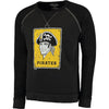 Pittsburgh Pirates Majestic Threads Vintage Terry Crew Raglan Sweatshirt - Black
