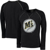 Seattle Mariners Majestic Threads Vintage Terry Crew Raglan Sweatshirt - Navy