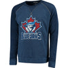 Toronto Blue Jays Majestic Threads Vintage Terry Crew Raglan Sweatshirt - Royal