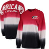 Carolina Hurricanes   Women's Ombre Spirit Jersey Long Sleeve Oversized T-Shirt - Red/Black