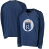 Kansas City Royals Majestic Threads Vintage Terry Crew Raglan Sweatshirt - Royal
