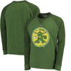 Oakland Athletics Majestic Threads Vintage Terry Crew Raglan Sweatshirt - Green