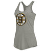 Boston Bruins Women's Distressed Team Tri-Blend Racerback Tank Top - Ash