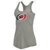 Carolina Hurricanes Women's Distressed Team Tri-Blend Racerback Tank Top - Ash