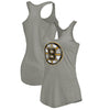 Boston Bruins Women's Distressed Team Tri-Blend Racerback Tank Top - Ash
