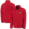 Chicago Blackhawks Antigua Ice Quarter-Zip Pullover Jacket - Red/Steel