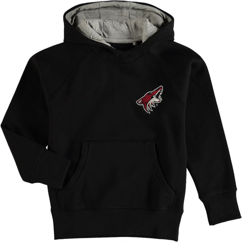 Arizona Coyotes Antigua Youth Embroidered Victory Pullover Hoodie - Black