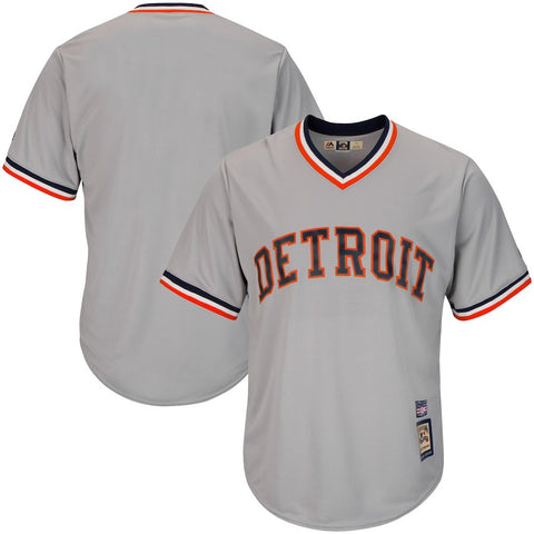 Detroit Tigers Majestic Big & Tall Cooperstown Collection Cool Base Team Jersey - Gray