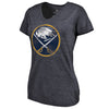 Buffalo Sabres Women's Distressed Team Primary Logo Tri-Blend T-Shirt
