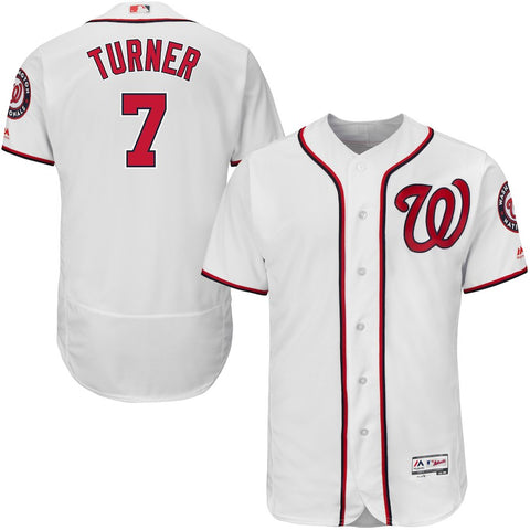 Trea Turner Washington Nationals Majestic Home Authentic Collection Flex Base Player Jersey - White