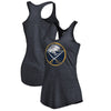 Buffalo Sabres Women's Distressed Team Tri-Blend Racerback Tank Top - Ash