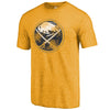 Buffalo Sabres Distressed Team Primary Logo Tri-Blend T-Shirt - Gold