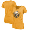 Buffalo Sabres Women's Distressed Team Primary Logo Tri-Blend T-Shirt