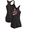 Carolina Hurricanes Women's Distressed Team Tri-Blend Racerback Tank Top - Ash