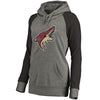 Arizona Coyotes Women's Distressed Team Primary Logo Tri-Blend Pullover Hoodie - Ash