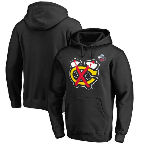 Chicago Blackhawks 2017 Winter Classic Alternate Vintage Logo Pullover Hoodie - Black