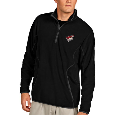 Arizona Coyotes Antigua Ice Pullover 1/4-Zip Jacket - Black