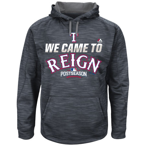 Texas Rangers Majestic 2016 Postseason Authentic Collection Came To Reign Streak Fleece Hoodie