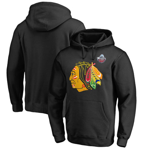 Chicago Blackhawks 2017 NHL Winter Classic Logo Big & Tall Pullover Hoodie - Black