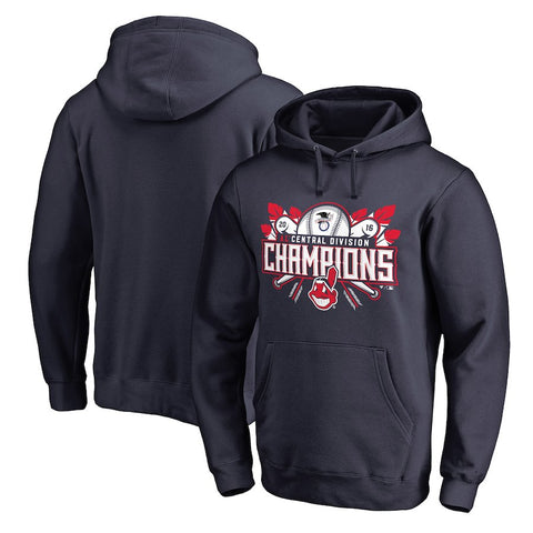 Cleveland Indians 2016 AL Central Division Champions Captain 2 Pullover Hoodie - Navy
