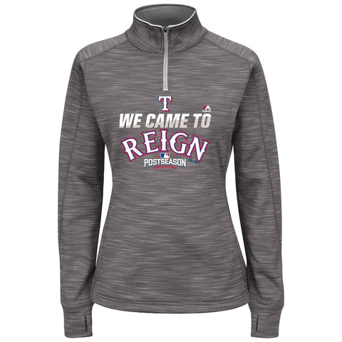 Texas Rangers Women's 2016 Postseason Participant We Came to Reign 1/4-Zip Streak Fleece