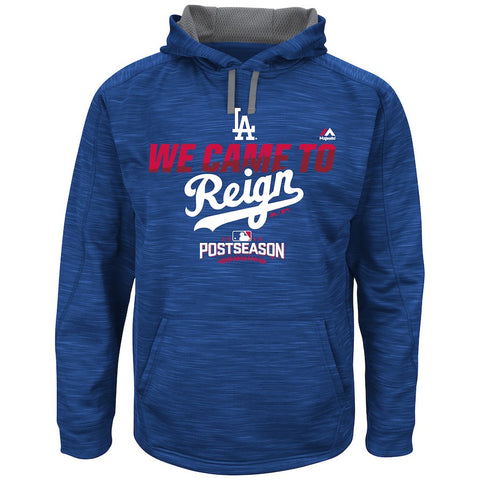 Los Angeles Dodgers Majestic 2016 Postseason Big & Tall We Came To Reign Streak Fleece Hoodie - Royal