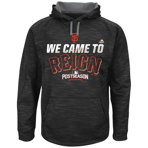San Francisco Giants Majestic 2016 Postseason Big & Tall We Came To Reign Streak Fleece Hoodie - Black