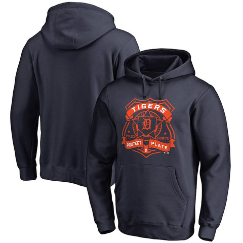 Detroit Tigers Police Badge Pullover Hoodie - Navy