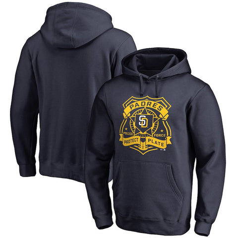 San Diego Padres Police Badge Pullover Hoodie - Navy