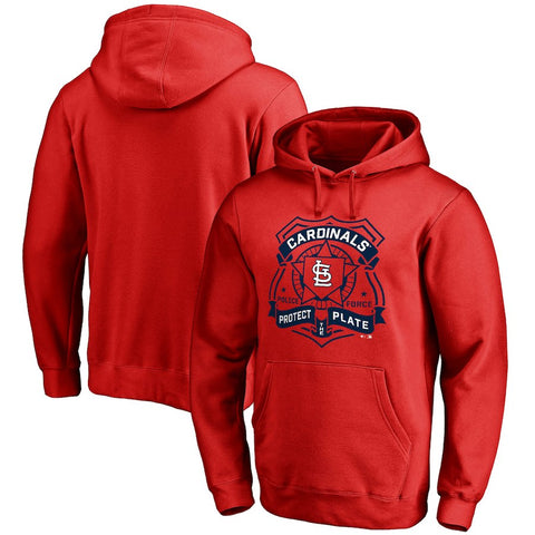 St. Louis Cardinals Police Badge Pullover Hoodie - Red