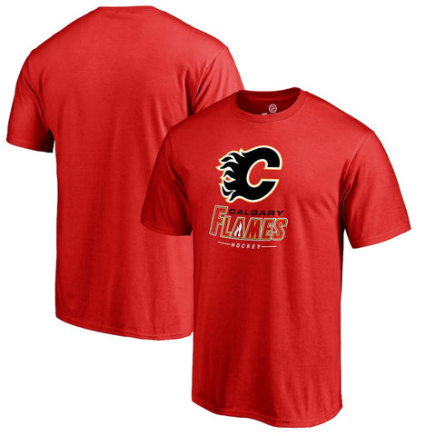 Calgary Flames Big & Tall Team Lockup T-Shirt - Red