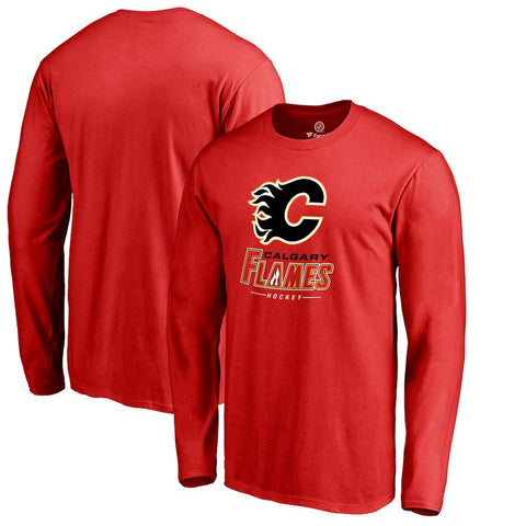 Calgary Flames Big & Tall Team Lock Up Long Sleeve T-Shirt - Red