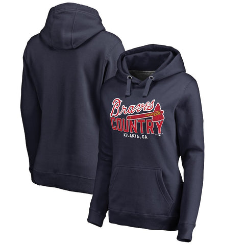 Atlanta Braves Women's Braves Country Hometown Pullover Hoodie - Navy