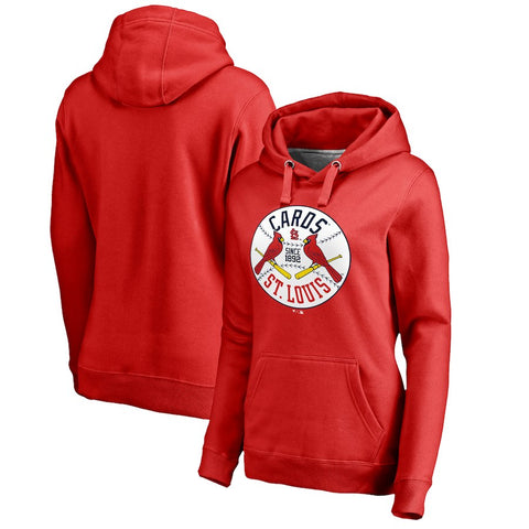 St. Louis Cardinals Women's Fly Ball Hometown Pullover Hoodie - Red