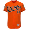 Manny Machado Baltimore Orioles Majestic Alternate On-Field Flex Base Authentic Jersey with Patch - Orange