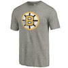 Boston Bruins Throwback Logo 1989-1990 Tri-Blend T-Shirt - Ash
